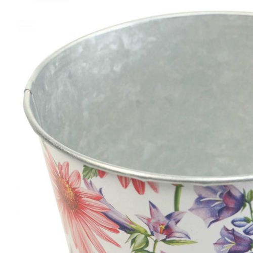 Floristik24 Macetero decoración primavera macetero de metal Ø15.5cm H15cm