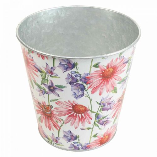 Floristik24 Macetero decoración primavera macetero de metal Ø15.5cm H15cm