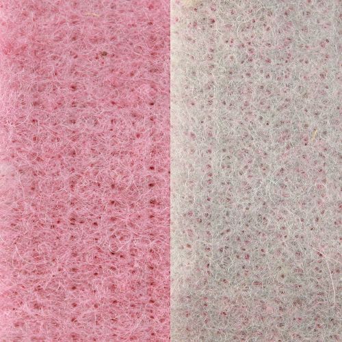 Artículo Cinta decorativa para macetas, fieltro de lana, lana, rosa viejo, gris, 7,5cm, 5m