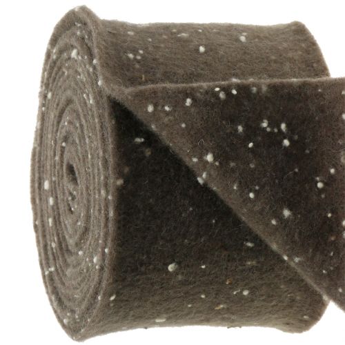 Floristik24 Cinta para macetas cinta de fieltro marrón con lunares 15cm x 5m