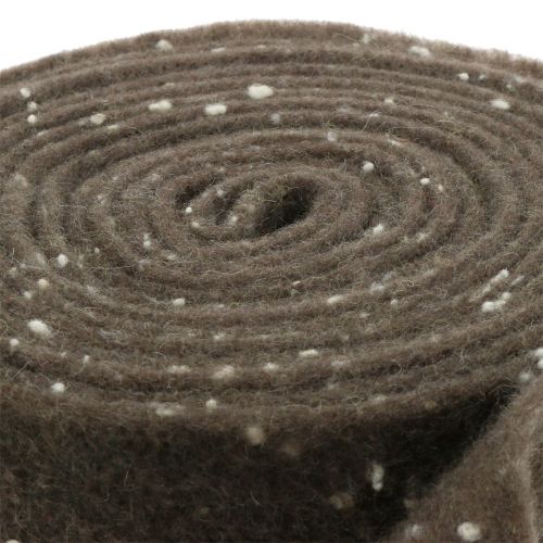 Floristik24 Cinta para macetas cinta de fieltro marrón con lunares 15cm x 5m