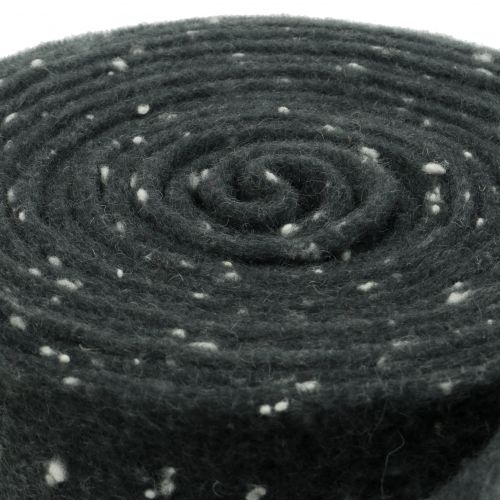 Floristik24 Cinta para macetas cinta de fieltro gris con lunares 15cm x 5m