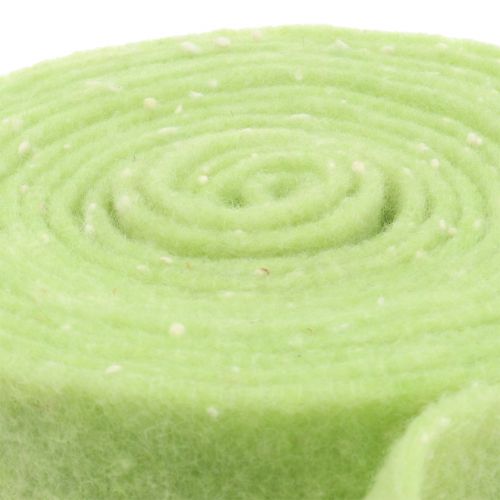 Floristik24 Cinta para macetas cinta de fieltro verde con lunares 15cm x 5m