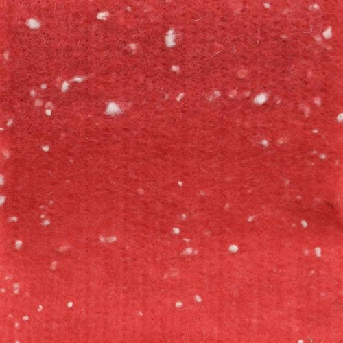 Artículo Cinta de fieltro roja con lunares, cinta decorativa, cinta para macetas, fieltro de lana rojo claro, blanco 15cm 5m