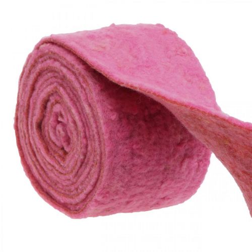 Cinta de fieltro, cinta para macetas, fieltro de lana rosa, jaspeado naranja 15cm 5m