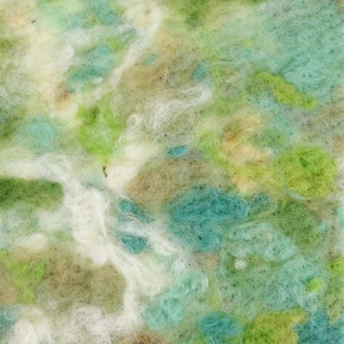 Floristik24 Cinta para macetas, decoración primaveral, cinta de fieltro verde, azul, blanca jaspeada 15cm 5m