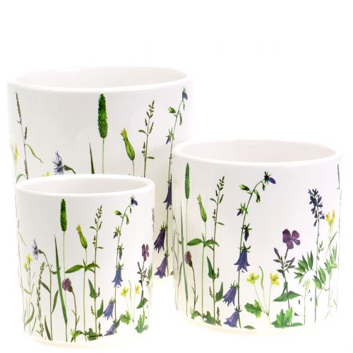 Floristik24 Maceta diseño Ø12 / 10 / 8cm juego de 3