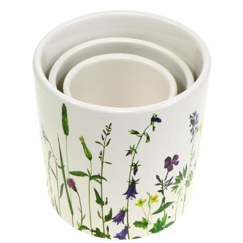 Floristik24 Maceta diseño Ø12 / 10 / 8cm juego de 3