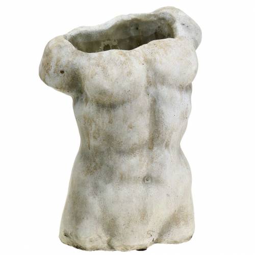 Floristik24 Macetero torso macho gris 19 × 13,5cm H28cm