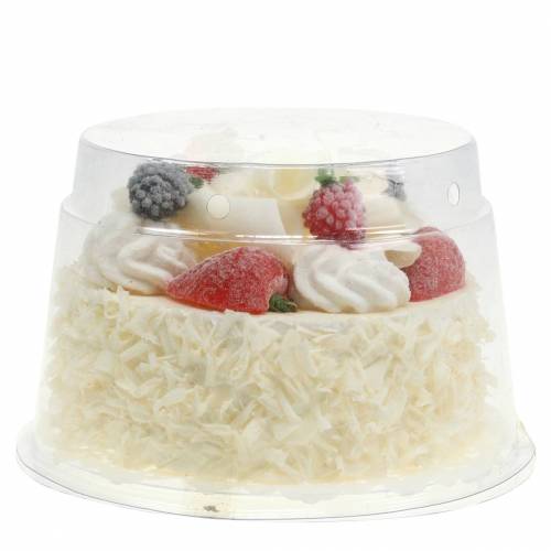 Floristik24 Pastel de crema artificial con frutos rojos Ø15cm H11.5cm