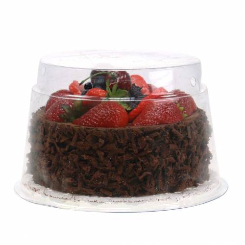 Floristik24 Pastel de crema de chocolate artificial Ø15cm H11.5cm