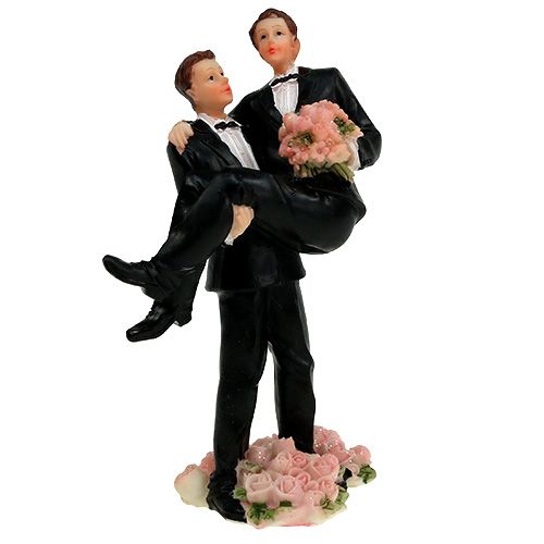 Floristik24 Figura de pastel hombres par 13.5cm