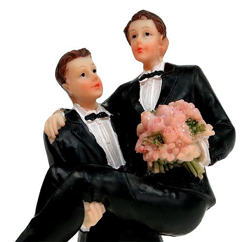 Floristik24 Figura de pastel hombres par 13.5cm