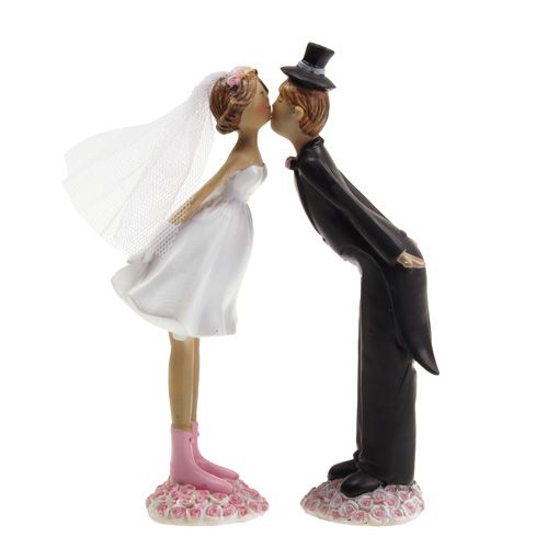 Floristik24 Figura de tarta novios besándose 18cm
