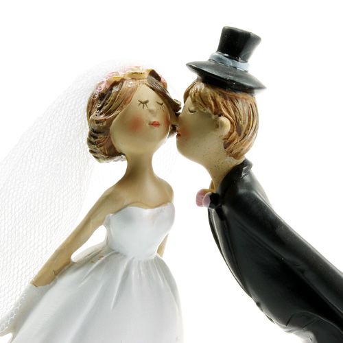 Floristik24 Figura de tarta novios besándose 18cm