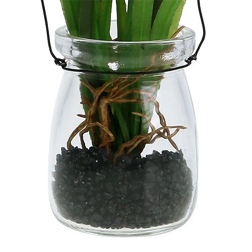 Artículo Jacinto de uva rosa artificial en vaso 16cm