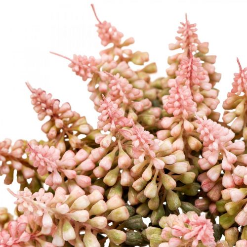 Floristik24 Jacinto de uva jacinto artificial rosa 28cm 12 piezas en ramo