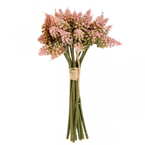 Floristik24 Jacinto de uva jacinto artificial rosa 28cm 12 piezas en ramo