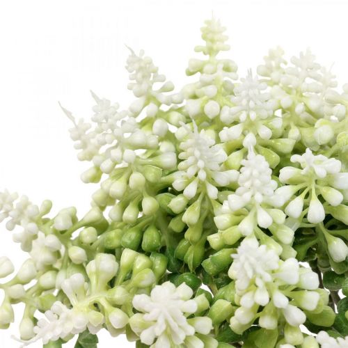 Floristik24 Jacinto de uva jacinto artificial blanco 28cm 12pcs en ramo