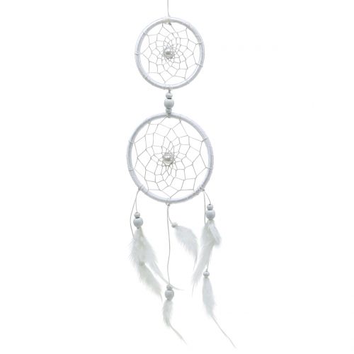 Floristik24 Atrapasueños con plumas blanco 50cm 2pcs
