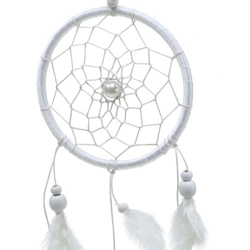Floristik24 Atrapasueños con plumas blanco 50cm 2pcs