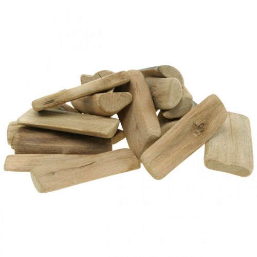 Floristik24 Driftwood nature, madera de decoración marítima L8cm 250g