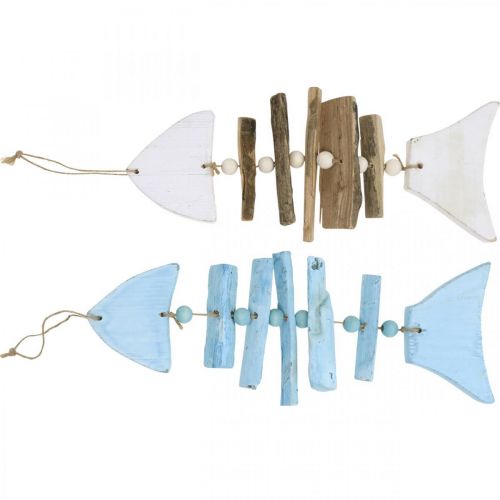 Floristik24 Decoración marítima de peces de madera flotante para colgar 30 cm juego de 2 piezas