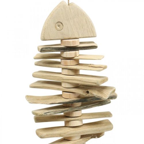 Floristik24 Deco fish driftwood nature, decoración de verano para colgar marítimo L59cm