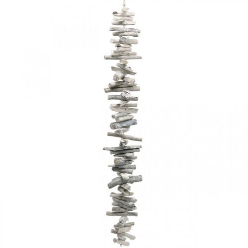 Driftwood Guirnalda Marítima Deco Madera Lavada Blanco 80cm