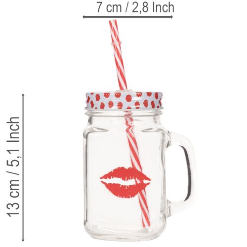 Vaso con tapa y asa Ø7cm H13.5cm | Floristik24.es