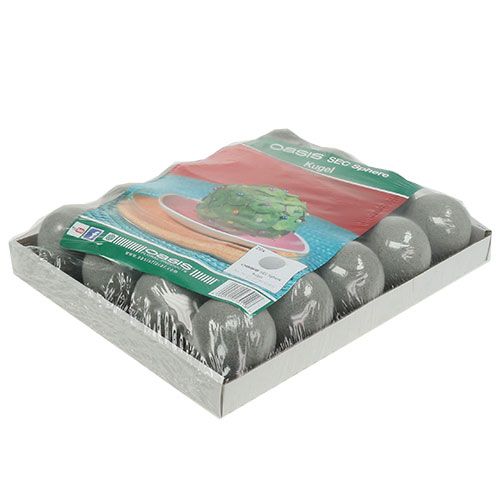 Artículo Bola de espuma floral espuma floral seca gris Ø7cm 20uds