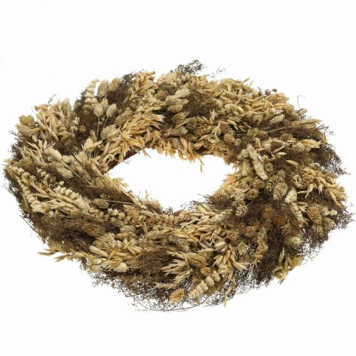 Floristik24 Guirnalda decorativa flores secas grandes cereales y hierba naturaleza Ø50cm