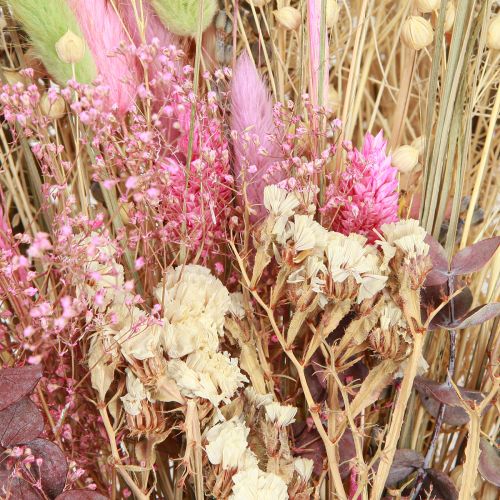 Artículo Ramo de flores secas rosa verde Lagurus eucalipto 150g