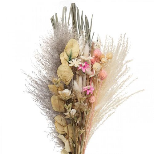 Floristik24 Ramo de flores secas Boho Pink Decoración seca blanqueada 80cm 140g