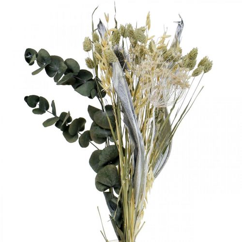 Ramo de flores secas cardo eucalipto plata seca 64cm