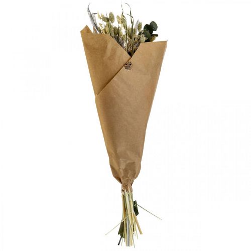 Floristik24 Ramo de flores secas cardo eucalipto plata seca 64cm