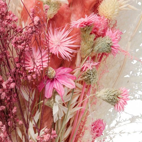 Floristik24 Ramo de flores secas rosa blanco phalaris masterwort 80cm 160g