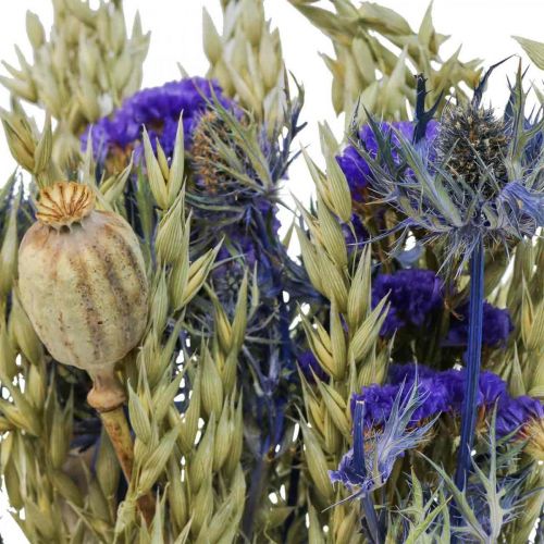 Floristik24 Ramo de flores secas Ramo de flores de pradera azul H50cm 100g