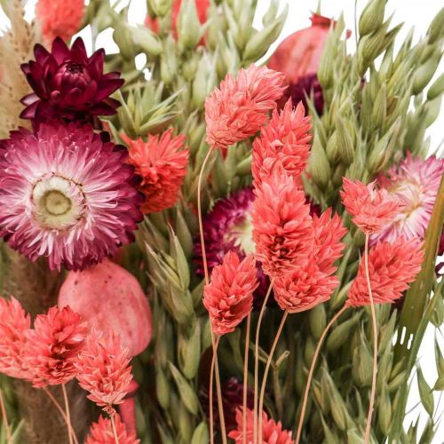 Artículo Ramo de flores secas flores de paja grano amapola cápsula Phalaris juncia 55cm