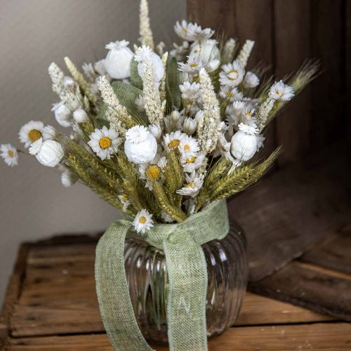 Floristik24 Ramo de flores secas flores de paja grano amapola cápsula hierba seca 50cm