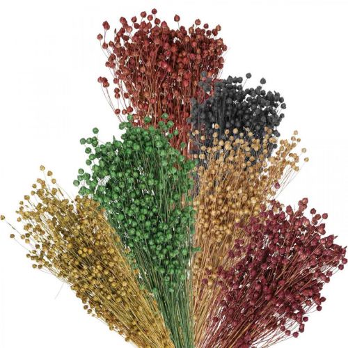 Artículo Lino decorativo de hierba seca varios colores Al.50cm 80g