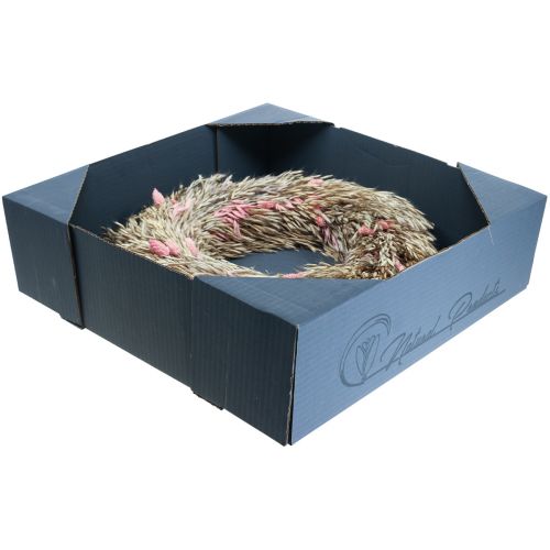 Floristik24 Corona seca avena phalaris corona rosa natural Ø44cm
