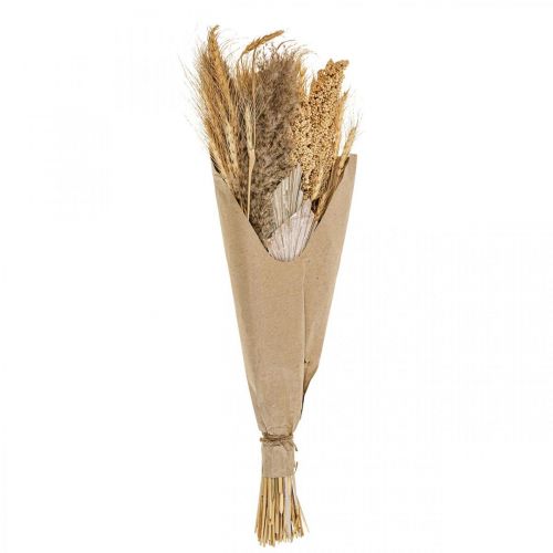 Floristik24 Ramo seco de hierba seca manojo de grano natural, blanco 74cm