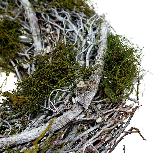 Floristik24 Corona de puerta con musgo Ø28cm gris, verde