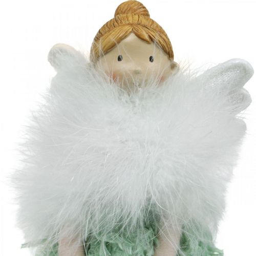 Floristik24 Tope de puerta Ángel navideño Figura de ángel Verde H38cm