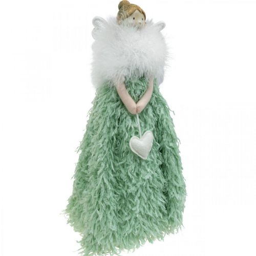 Floristik24 Tope de puerta Ángel navideño Figura de ángel Verde H38cm