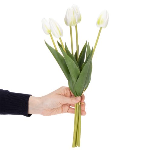 Artículo Tulipanes artificiales decorativos para un diseño interior elegante, 40 cm, 5 unidades