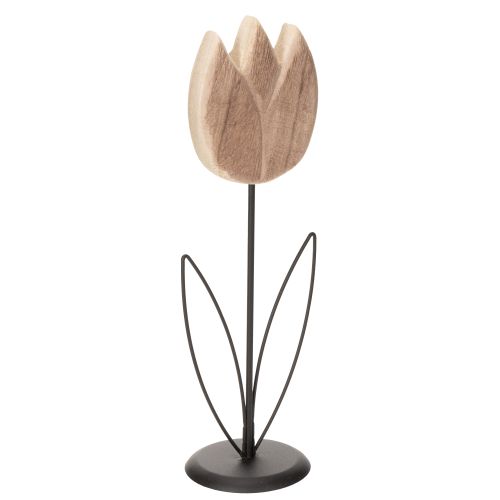 Tulipán objeto decorativo sobre soporte para un diseño interior elegante y atemporal, 33,5 cm