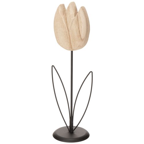 Artículo Tulipán objeto decorativo sobre soporte para un diseño interior elegante y atemporal, 33,5 cm