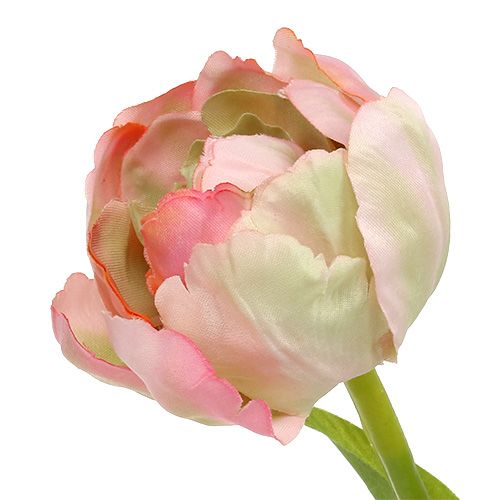 Artículo Tulipán rosa, verde 37cm 6pcs